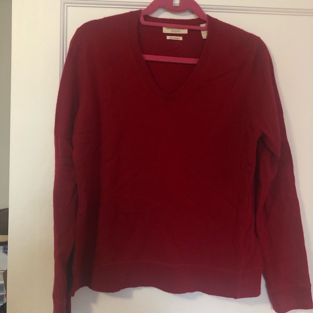 Red cashmere sweater